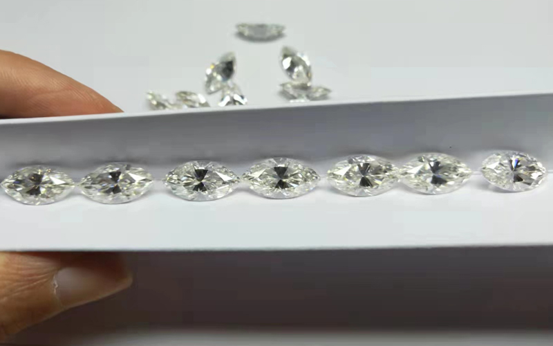 Marquise cut moissanite stone